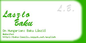 laszlo baku business card