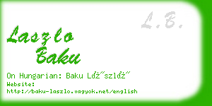 laszlo baku business card